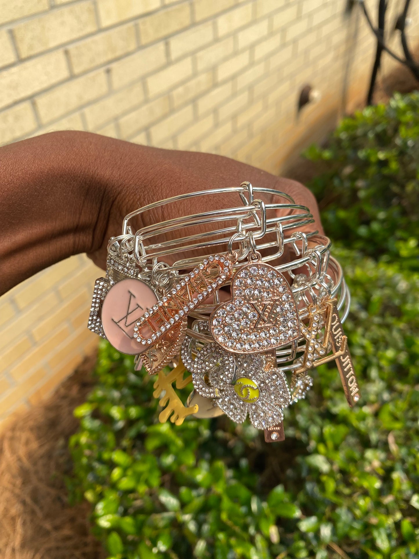 Designer silver bangles